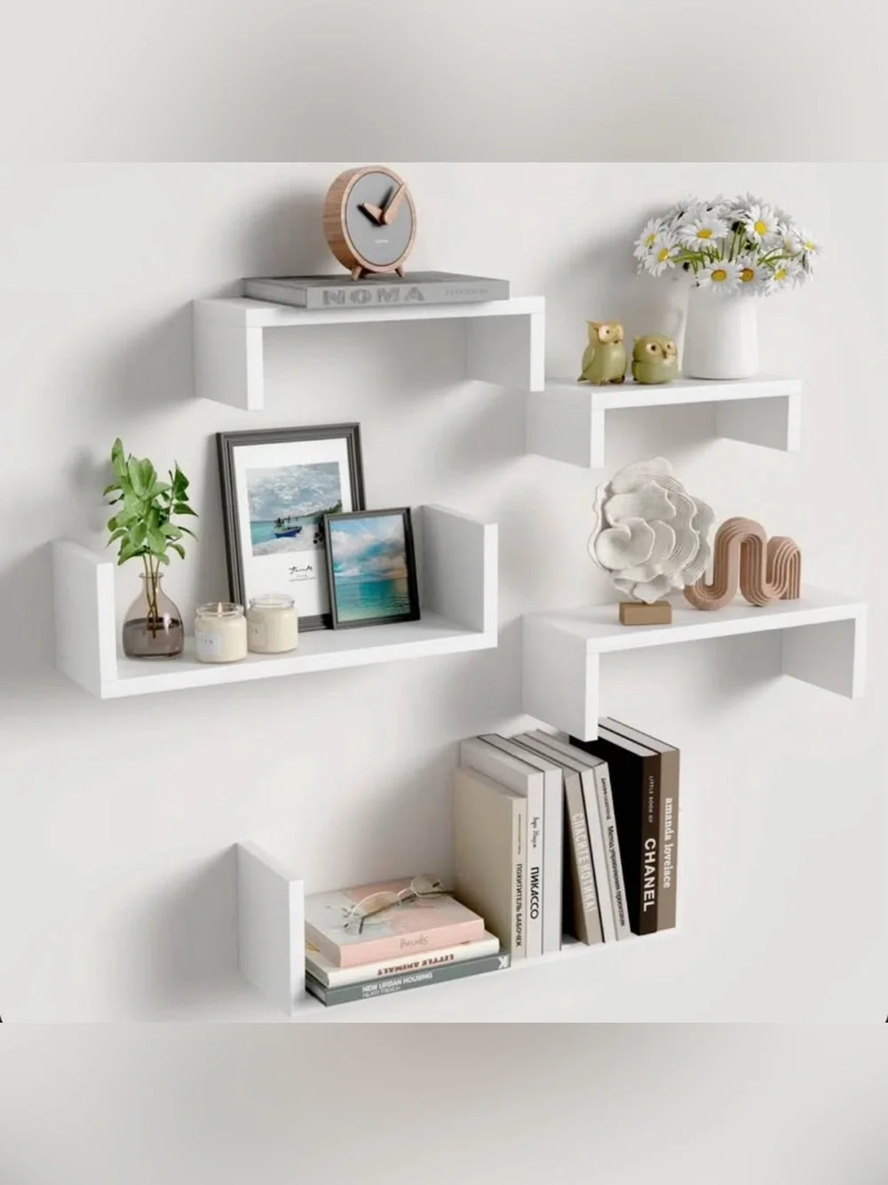 White Floating Wall Shelves